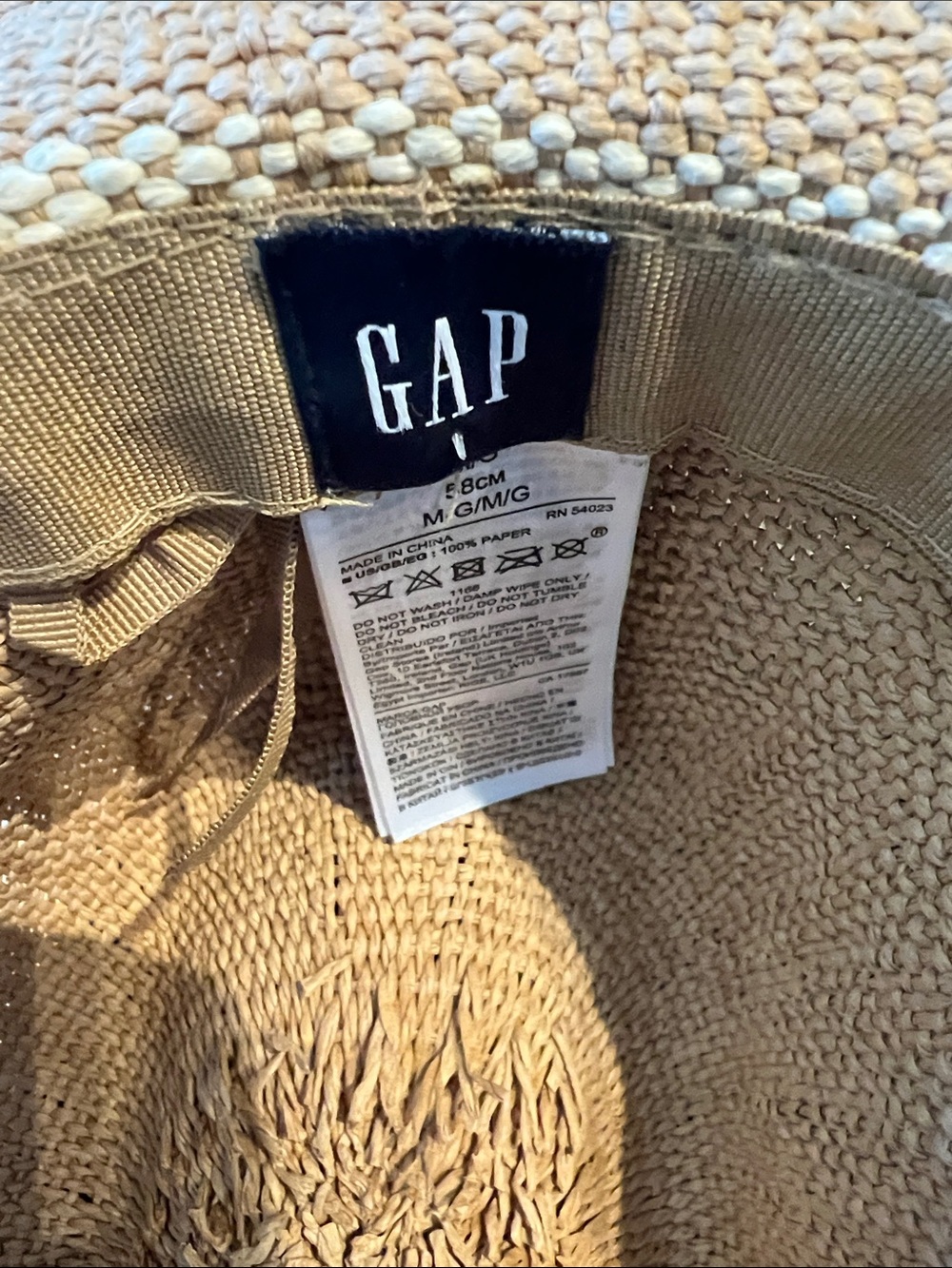 GAP Natural Straw Fedora Hat - Picture 4 of 7